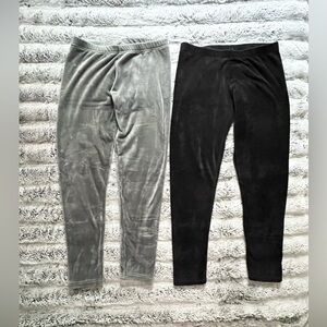 2 Pairs of Velour Leggings Size M